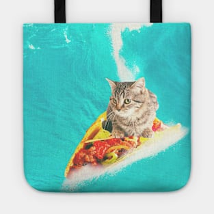 Kitty Cat Surfing Taco Tote