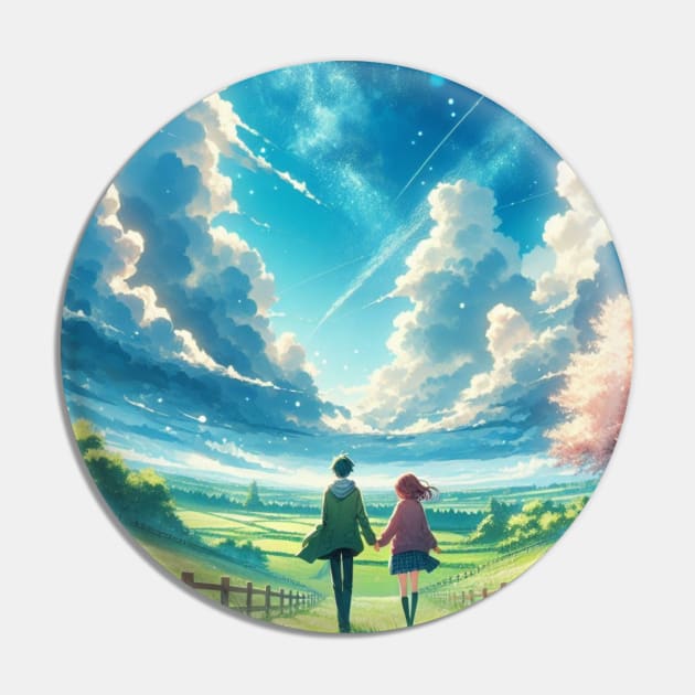 A Walk in Heaven - Anime Drawing Pin by AnimeVision