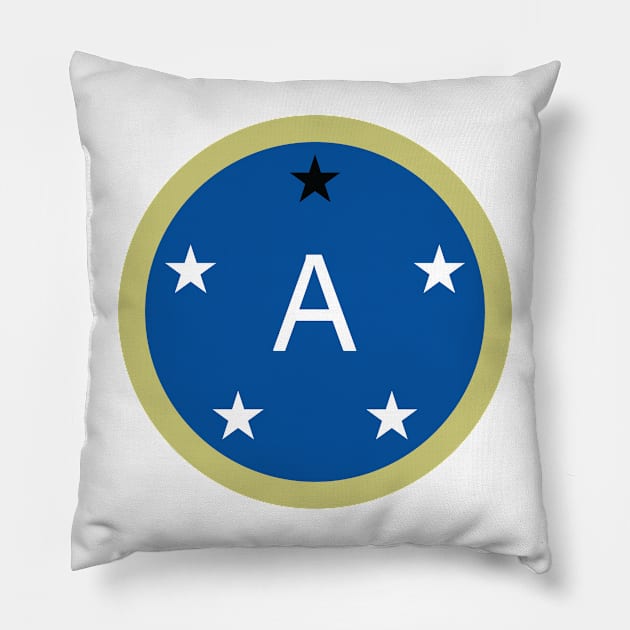 Alpha Force Patch Pillow by Icarus Dawns