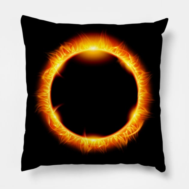 Solar Eclipse Pillow by EarlGreyTees