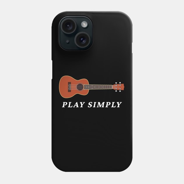 Play Simply Mahogany Ukulele Phone Case by nightsworthy