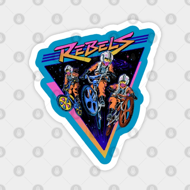 BMX Rebels Magnet by Steven Rhodes