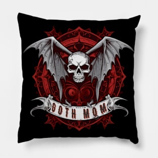 Skull with wings Goth mum shirt for goth lovers Pillow