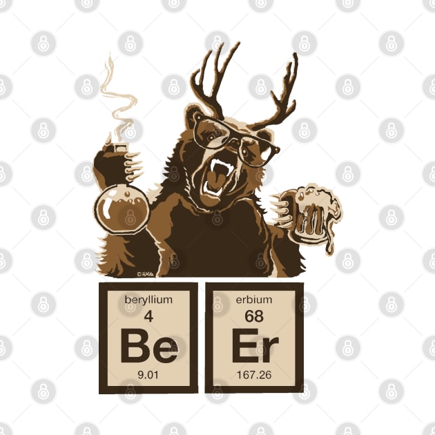 Chemistry Bear Discovered Beer by NewSignCreation