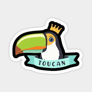 Toucan with Crown Forest Wild Tropical Bird Toucans Magnet