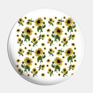 Sunflower Pattern Pin