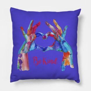 Spread Love and Kindness with Our Heart-Shaped Be Kind Design Pillow