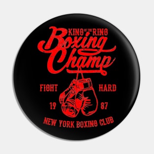 King of the Ring Boxing Champ Pin