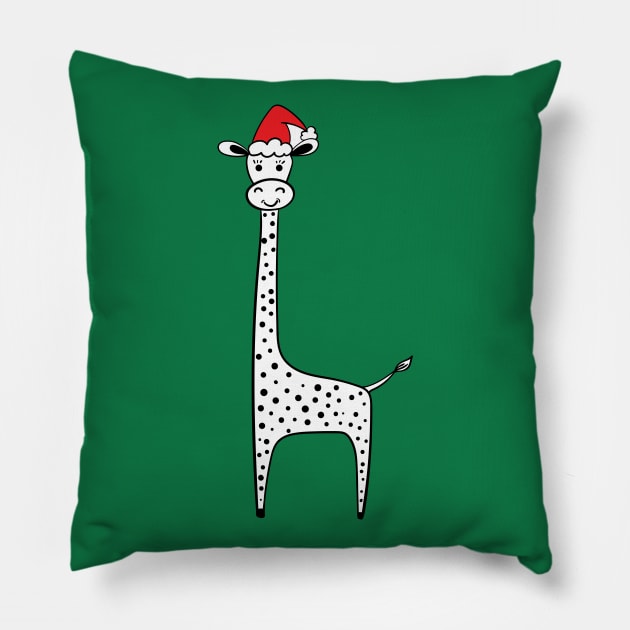 Christmas giraffe Pillow by holidaystore