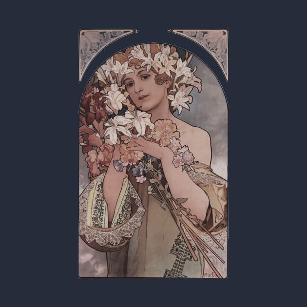 Flowers by A. Mucha by Artimaeus