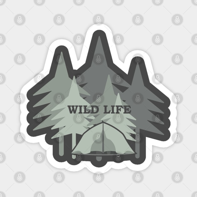 camp wild life Magnet by dodolanlaku