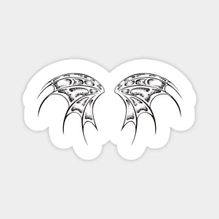 Black Dragon Wings ( Tattoo Wings ) Magnet