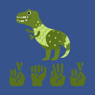 ASL RAWR- Sign Language Dinosaur T-Shirt