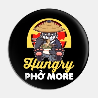 Hungry Pho More Cartoon Panda Pin