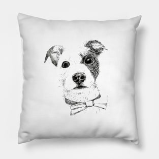 Jack Russell - Bo with a Bow tie Pillow