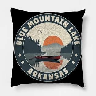 Blue Mountain Lake Arkansas Sunset Pillow