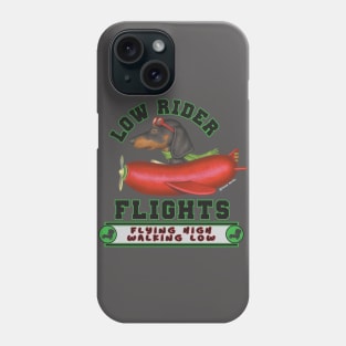 Cute Doxie Black Dachshund in  Red Wiener Plane Phone Case