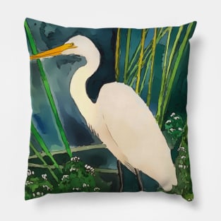 Everglades National Park, Great Egret Pillow