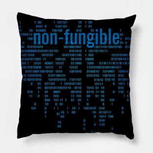 Crypto Tech Blue Non-Fungible Digital Array Pillow