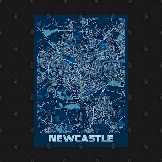 Newcastle - United Kingdom Peace City Map by tienstencil