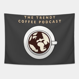 The Trendy Coffee Podcast Logo Tapestry