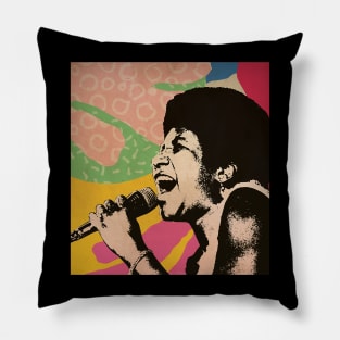 Vintage Poster - Aretha Franklin Style Pillow