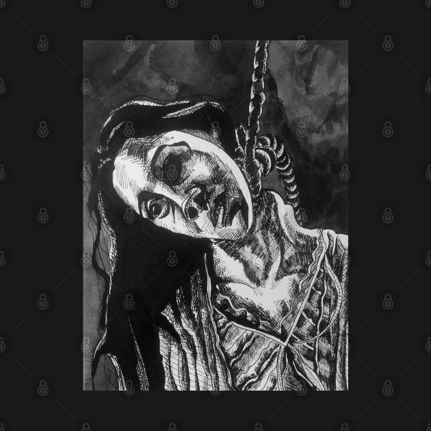 Haunting Of Hill House - Bent Neck Lady portrait (original) by StagArtStudios