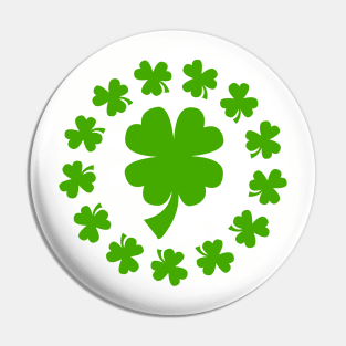 Green Shamrock Ring Pin