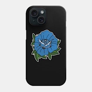 Traditional Blue Rose Tattoo Phone Case