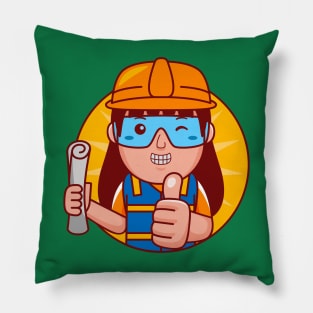 Engineer Woman Pillow