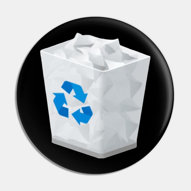 Windows 10 Full Recycle Bin Pin by Cyber Club Tees