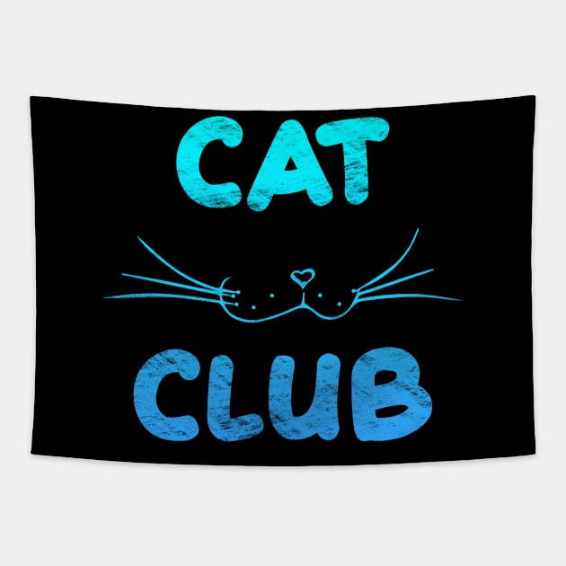 Cat Club - Blue Tapestry by Scailaret