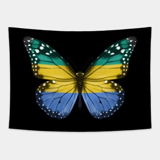 Gabonese Flag  Butterfly - Gift for Gabonese From Gabon Tapestry