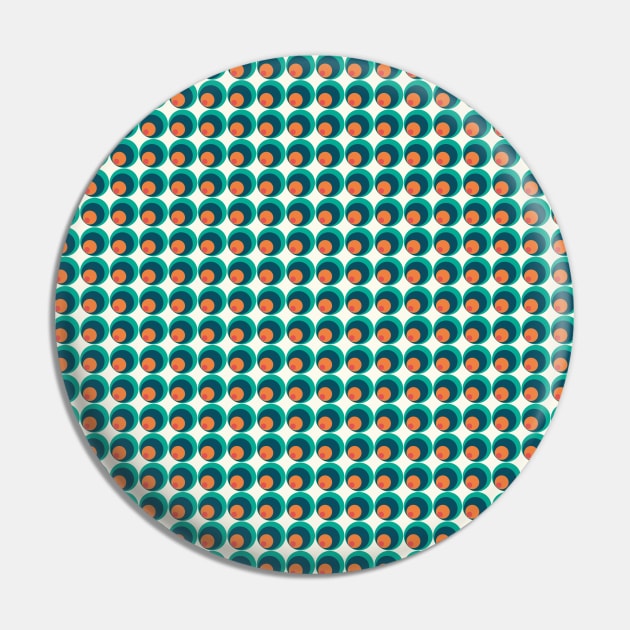 Retro Funky Style Modern Pattern Pin by jodotodesign