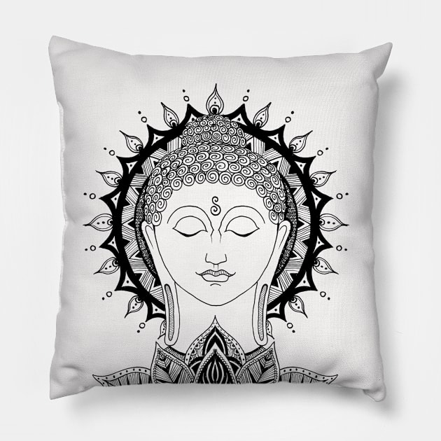 Buddha Mode Pillow by DaiSan VisArt deSIGN