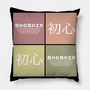 Japanese Aesthetic Shoshin Symbol Kanji Pop Art Vintage Japan 497 Pillow