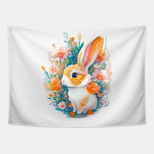 Minimal Cute Baby Rabbit Tapestry