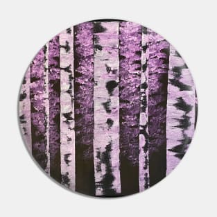 Black and White Birch Trees with Pink and Purple Leaves Pin