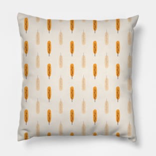 Orange Mod Art Trees Pillow