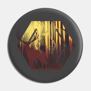 Deer Hexagon Pin