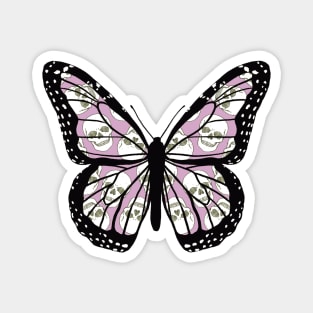 pastel punk goth skulls on butterfly design Magnet