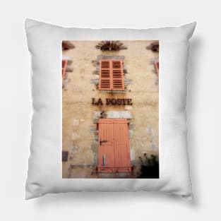 La Poste in a French Village Pillow