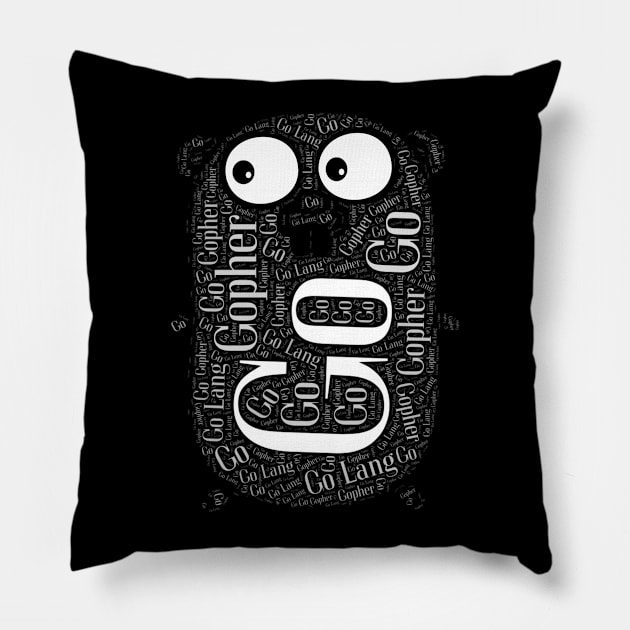 Go Golang Gopher Programming Pillow by vladocar