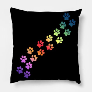 LGBT Rainbow Paws Pillow