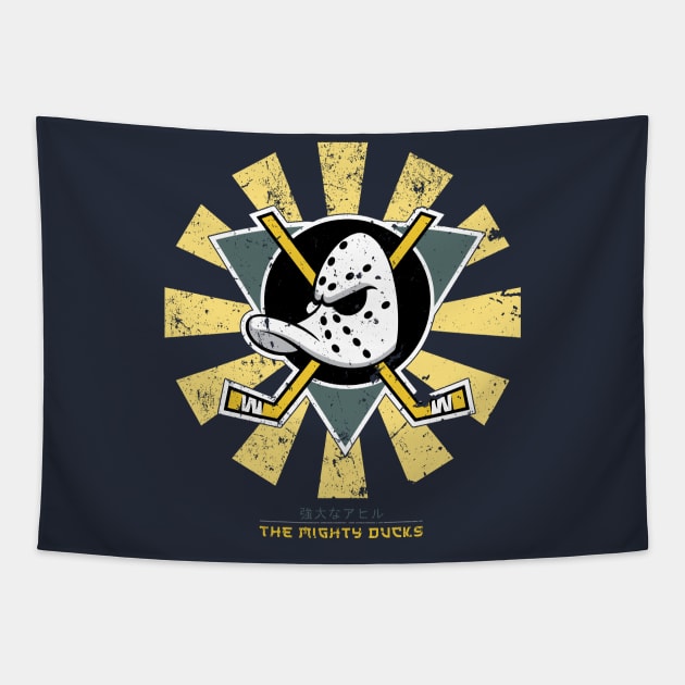 The Mighty Ducks Retro Japanese Tapestry by Nova5