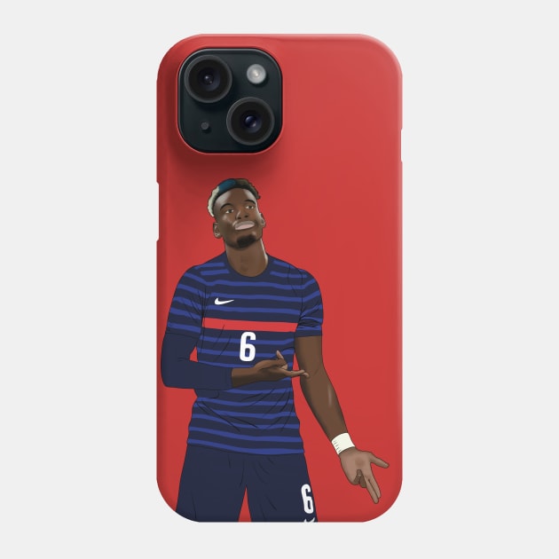 Paul Pogba Ice in his Veins France Goal Celebration Phone Case by Hevding