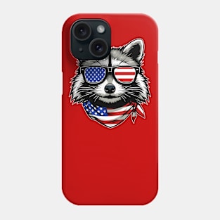 Vintage Raccoon USA Sunglasess Phone Case