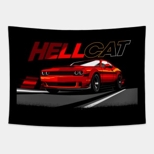 Dodge Challenger Red Tapestry