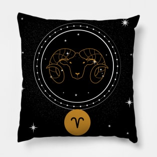 Aries Zodiac Sign Pillow