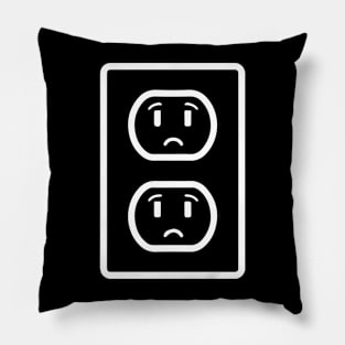 Sad Electrical Outlet Pillow